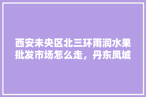 西安未央区北三环雨润水果批发市场怎么走，丹东凤城种植什么水果最多。 西安未央区北三环雨润水果批发市场怎么走，丹东凤城种植什么水果最多。 家禽养殖