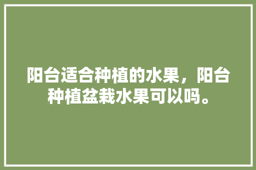 阳台适合种植的水果，阳台种植盆栽水果可以吗。 阳台适合种植的水果，阳台种植盆栽水果可以吗。 水果种植