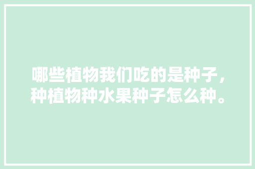 哪些植物我们吃的是种子，种植物种水果种子怎么种。 哪些植物我们吃的是种子，种植物种水果种子怎么种。 家禽养殖