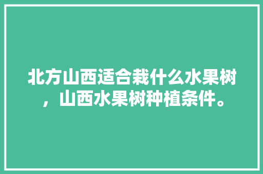 北方山西适合栽什么水果树，山西水果树种植条件。 北方山西适合栽什么水果树，山西水果树种植条件。 水果种植