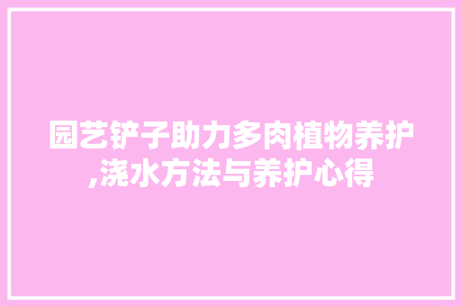 园艺铲子助力多肉植物养护,浇水方法与养护心得