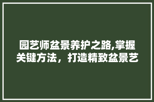 园艺师盆景养护之路,掌握关键方法，打造精致盆景艺术