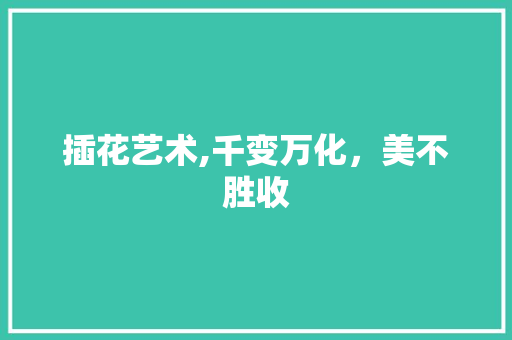 插花艺术,千变万化，美不胜收