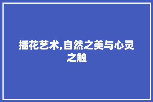 插花艺术,自然之美与心灵之触 水果种植