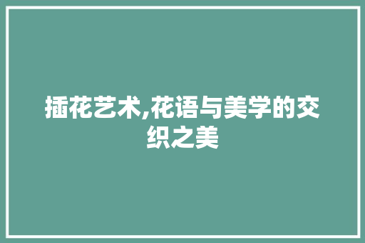 插花艺术,花语与美学的交织之美