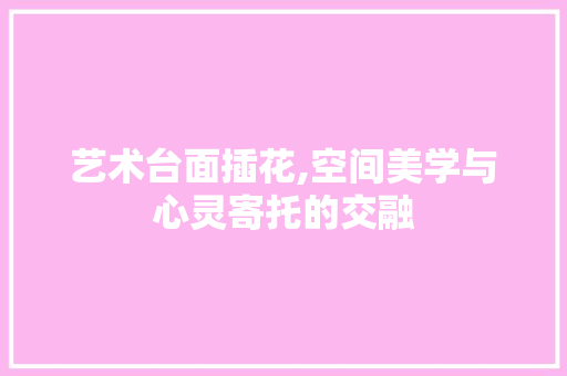 艺术台面插花,空间美学与心灵寄托的交融 土壤施肥