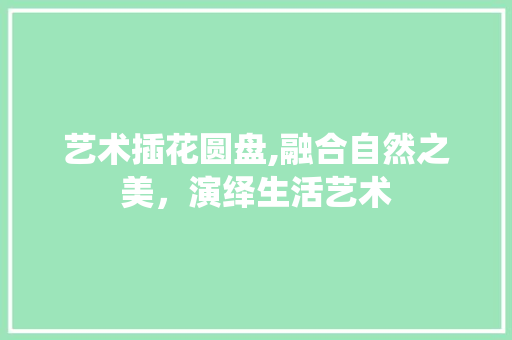 艺术插花圆盘,融合自然之美，演绎生活艺术 水果种植