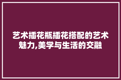 艺术插花瓶插花搭配的艺术魅力,美学与生活的交融 水果种植