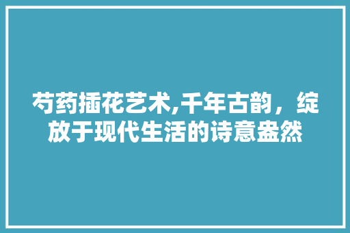 芍药插花艺术,千年古韵，绽放于现代生活的诗意盎然 水果种植