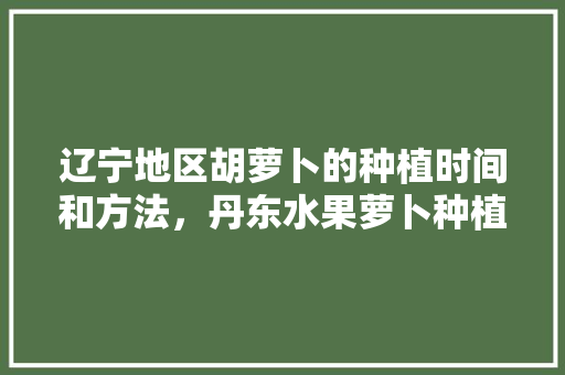 辽宁地区胡萝卜的种植时间和方法，丹东水果萝卜种植时间表。 水果种植