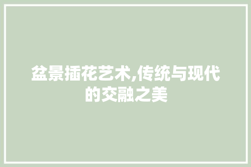 盆景插花艺术,传统与现代的交融之美 水果种植