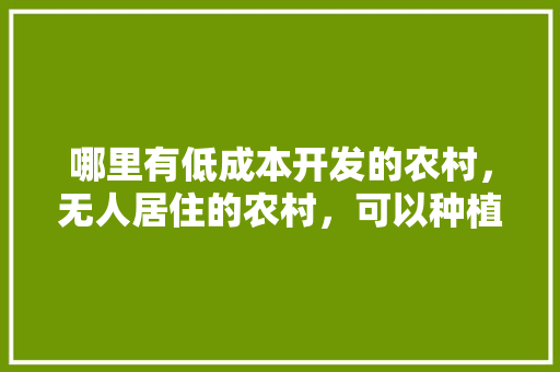 哪里有低成本开发的农村，无人居住的农村，可以种植蔬菜水果养殖业，居住环境还可以的？怎么样，水果种植养殖基地有哪些。 畜牧养殖