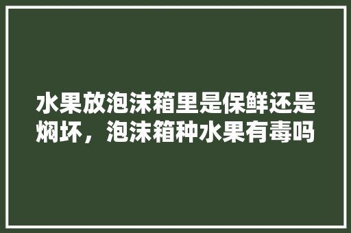 水果放泡沫箱里是保鲜还是焖坏，泡沫箱种水果有毒吗。