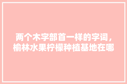 两个木字部首一样的字词，榆林水果柠檬种植基地在哪里。