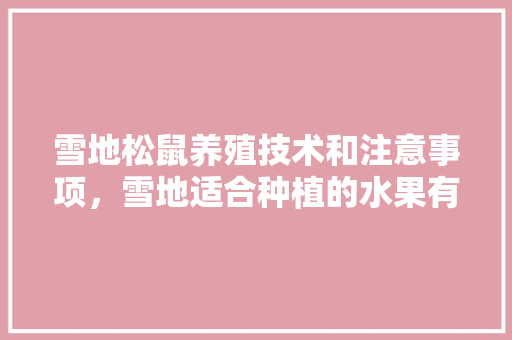 雪地松鼠养殖技术和注意事项，雪地适合种植的水果有哪些。