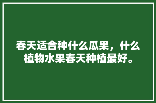 春天适合种什么瓜果，什么植物水果春天种植最好。