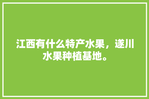 江西有什么特产水果，遂川水果种植基地。