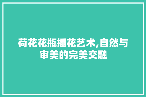 荷花花瓶插花艺术,自然与审美的完美交融 家禽养殖