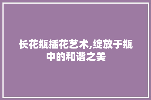 长花瓶插花艺术,绽放于瓶中的和谐之美 家禽养殖