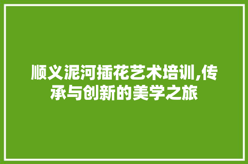 顺义泥河插花艺术培训,传承与创新的美学之旅 水果种植