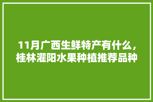 11月广西生鲜特产有什么，桂林灌阳水果种植推荐品种。