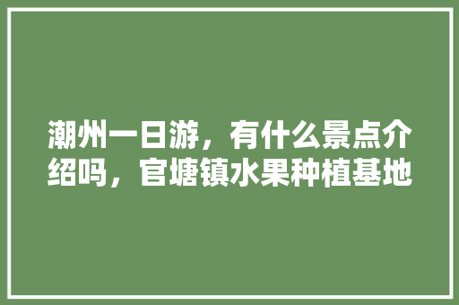 潮州一日游，有什么景点介绍吗，官塘镇水果种植基地。 畜牧养殖