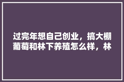 过完年想自己创业，搞大棚葡萄和林下养殖怎么样，林下水果种植方法。