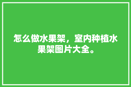 怎么做水果架，室内种植水果架图片大全。