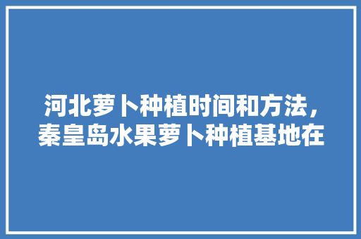 河北萝卜种植时间和方法，秦皇岛水果萝卜种植基地在哪。 畜牧养殖