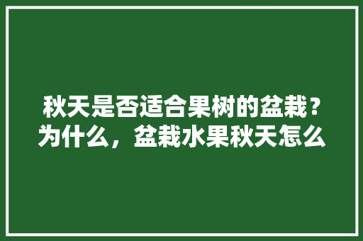 秋天是否适合果树的盆栽？为什么，盆栽水果秋天怎么种植视频。 畜牧养殖