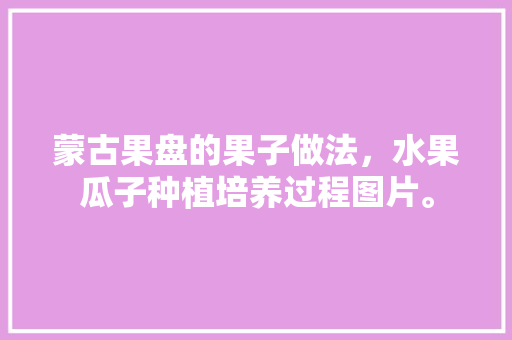 蒙古果盘的果子做法，水果瓜子种植培养过程图片。 土壤施肥