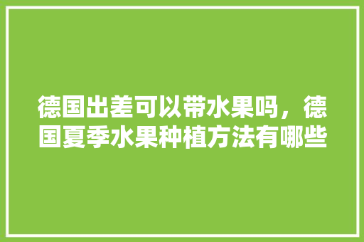 德国出差可以带水果吗，德国夏季水果种植方法有哪些。 水果种植