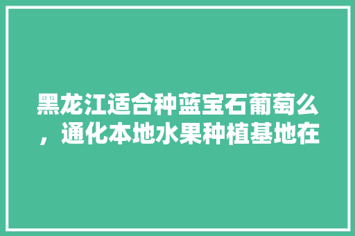 黑龙江适合种蓝宝石葡萄么，通化本地水果种植基地在哪。 水果种植