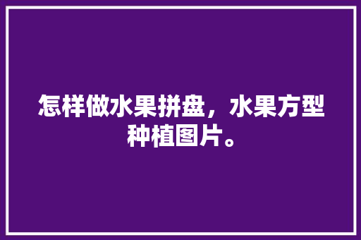 怎样做水果拼盘，水果方型种植图片。 蔬菜种植