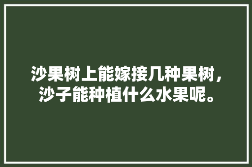 沙果树上能嫁接几种果树，沙子能种植什么水果呢。 蔬菜种植