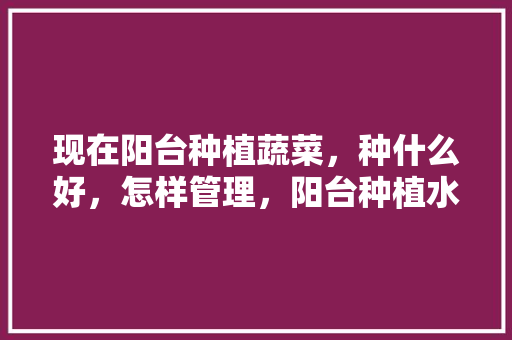 现在阳台种植蔬菜，种什么好，怎样管理，阳台种植水果菜瓜怎么种。 土壤施肥