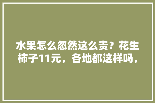 水果怎么忽然这么贵？花生柿子11元，各地都这样吗，兴义荔枝水果种植采摘基地。 土壤施肥