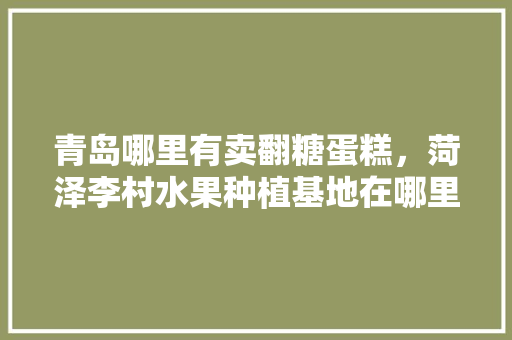 青岛哪里有卖翻糖蛋糕，菏泽李村水果种植基地在哪里。 畜牧养殖