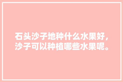 石头沙子地种什么水果好，沙子可以种植哪些水果呢。 家禽养殖