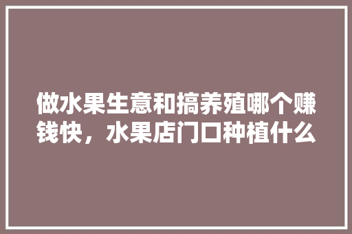 做水果生意和搞养殖哪个赚钱快，水果店门口种植什么好。 蔬菜种植