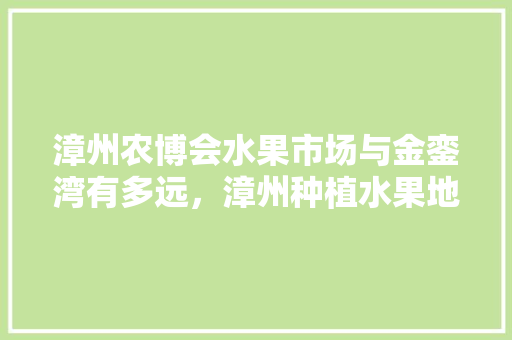 漳州农博会水果市场与金銮湾有多远，漳州种植水果地方在哪里。 水果种植