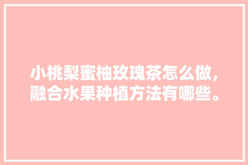 小桃梨蜜柚玫瑰茶怎么做，融合水果种植方法有哪些。 土壤施肥