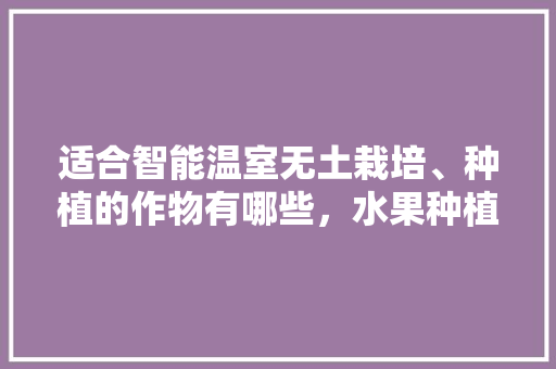 适合智能温室无土栽培、种植的作物有哪些，水果种植智能化设备。 水果种植