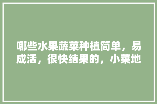 哪些水果蔬菜种植简单，易成活，很快结果的，小菜地种植水果有哪些。 畜牧养殖