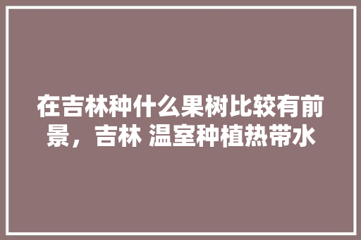 在吉林种什么果树比较有前景，吉林 温室种植热带水果有哪些。 水果种植