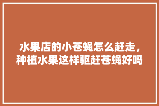 水果店的小苍蝇怎么赶走，种植水果这样驱赶苍蝇好吗。 土壤施肥