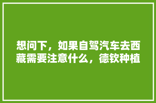 想问下，如果自驾汽车去西藏需要注意什么，德钦种植水果有哪些。 畜牧养殖