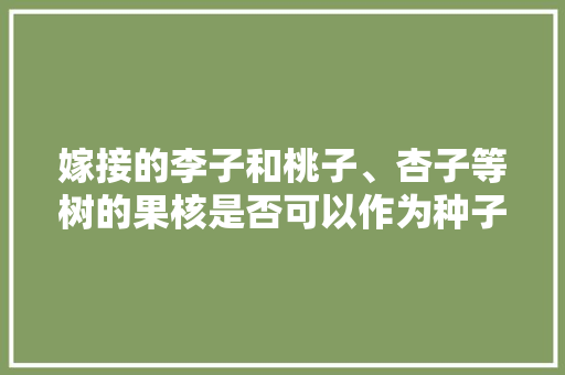 嫁接的李子和桃子、杏子等树的果核是否可以作为种子种植，果核种植水果有哪些。 蔬菜种植