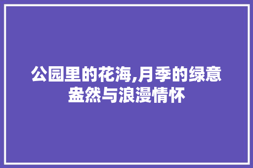 公园里的花海,月季的绿意盎然与浪漫情怀