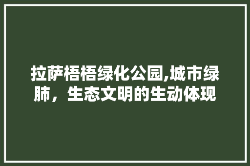 拉萨梧梧绿化公园,城市绿肺，生态文明的生动体现